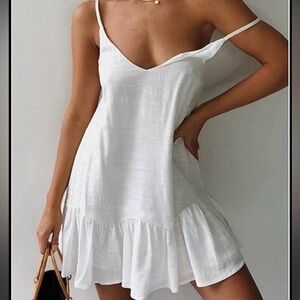 Bellambra 100% Linen Mini Dress Cover Up Size Small
